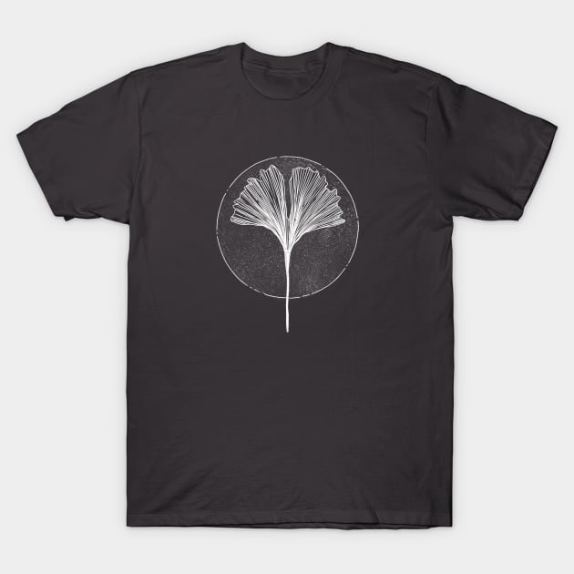 Wabi Sabi Ginkgo Leaf T-Shirt by WorkTheAngle